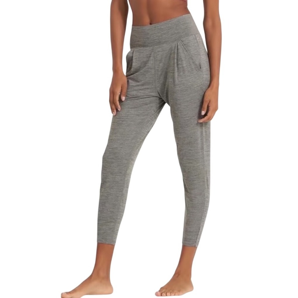 Vuori Lux Harem Performance Jogger Heather Grey Women Large High Rise Ankle Pant